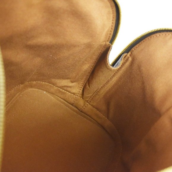 LOUIS VUITTON LV Logo Alma Hand Bag Monogram Leather Brown France - Picture 15 of 16